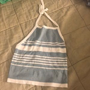 Blue and white Brandy Melville halter